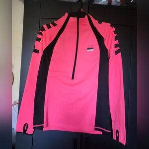 Victoria Secret Pink and Black Long Sleeve Top
